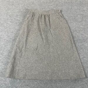 VTG Panther Skirt Womens 6‎ Gray Wool Blend Pockets Lined 12x26 High Rise Retro